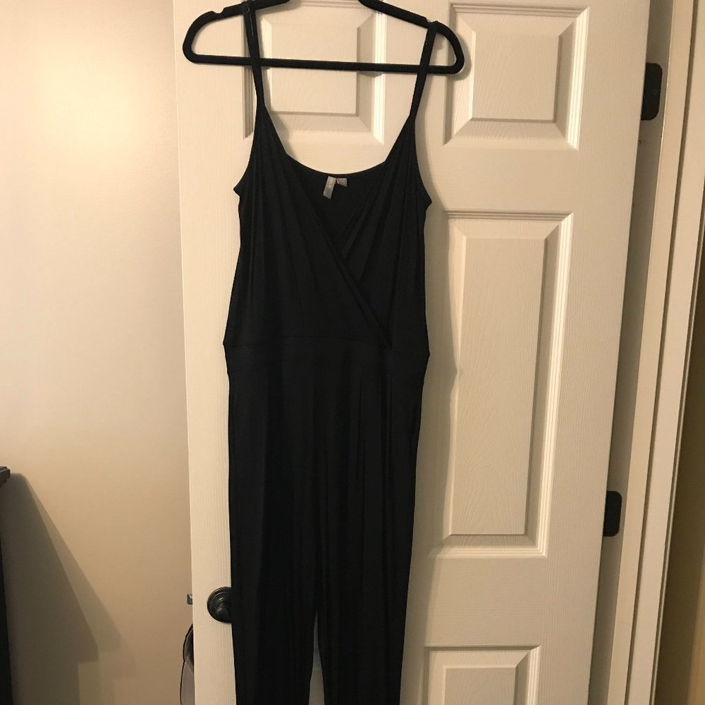 ASOS Cami Wrap Front Jersey Jumpsuit with Peg Leg